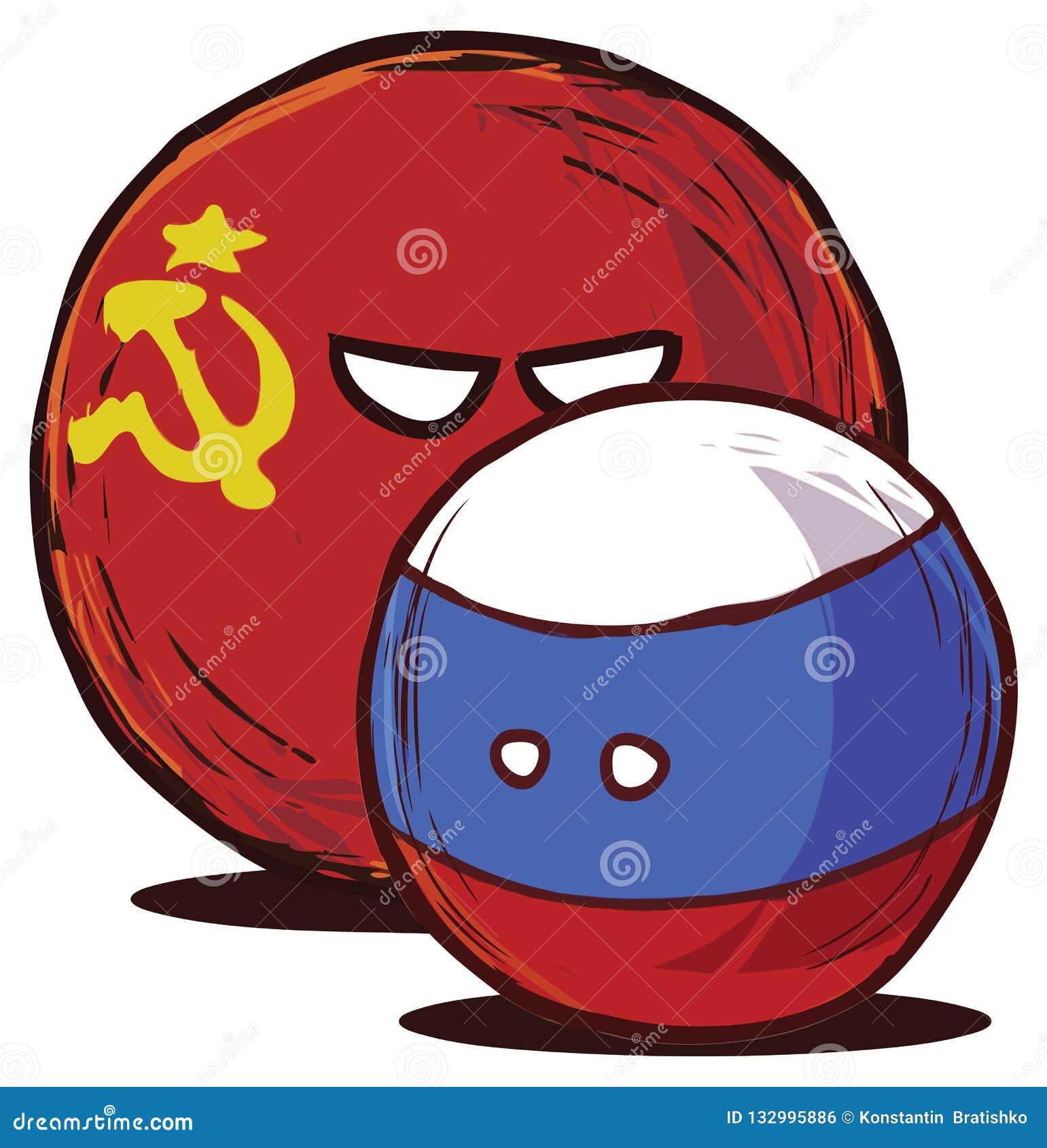 Countryballs Angry USSR And RUSSIA Stock Illustration - Illustration of