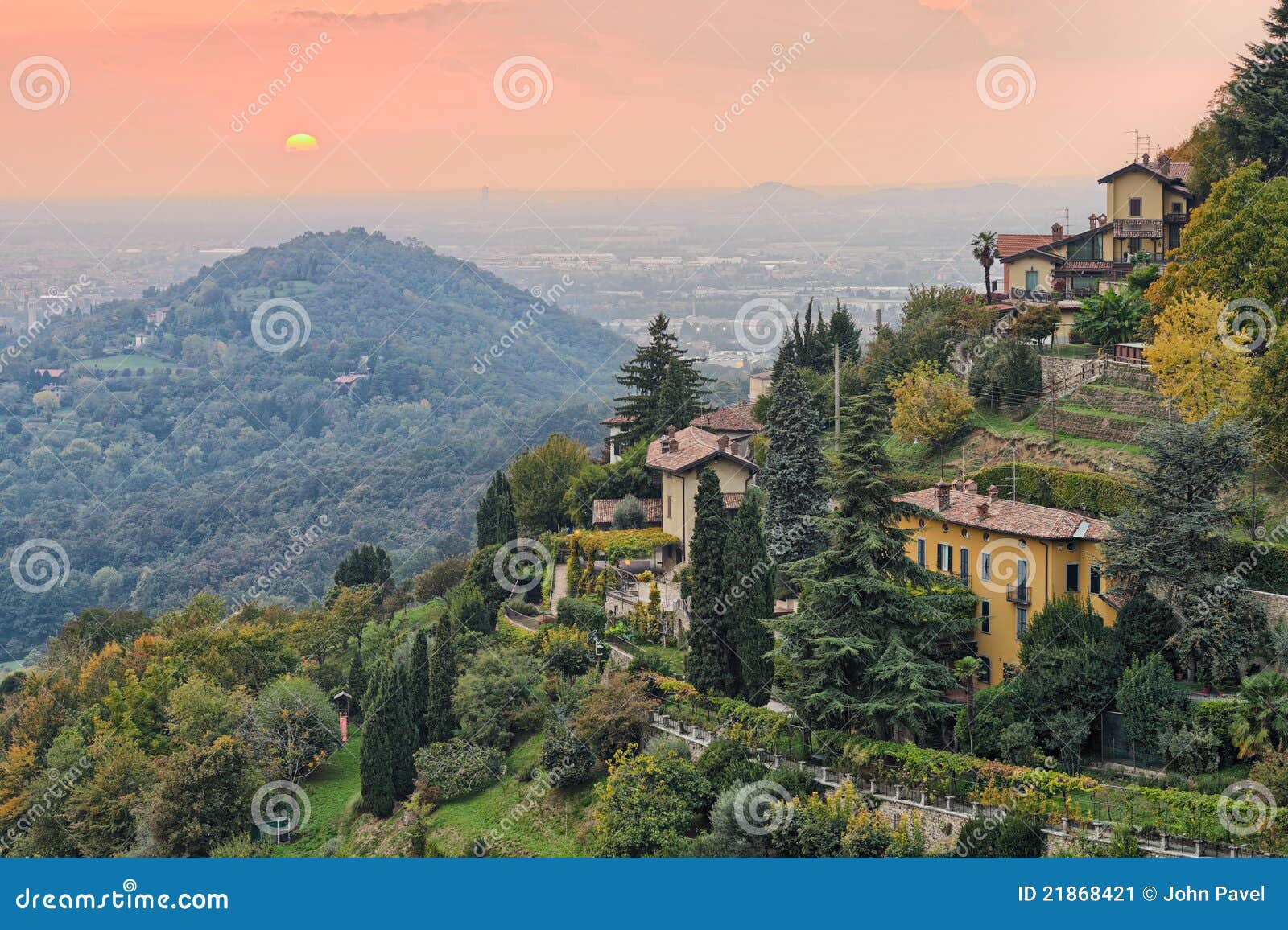 countryside by bergamo, lombardy, italy, europe