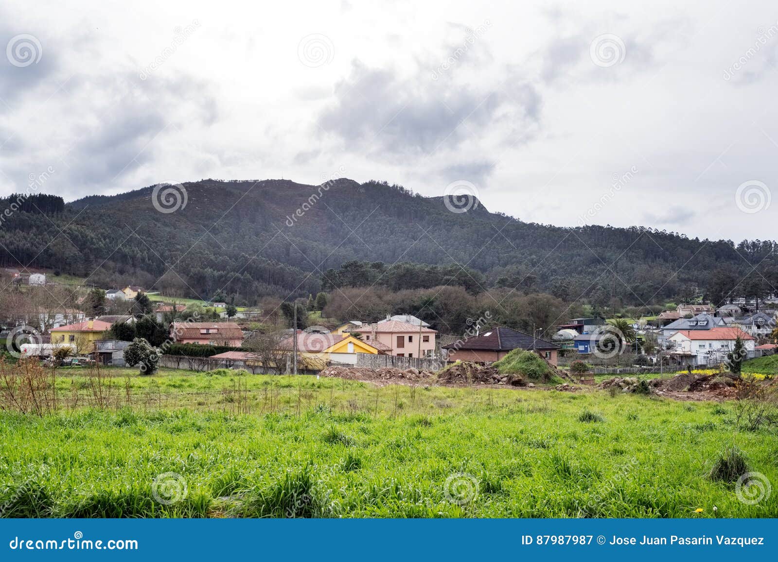 the countryside in galicia near a village called ledoÃÂ±o on a ra