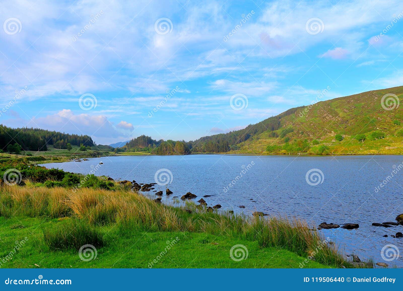 Countryside Lake View in Scenic Ireland Stock Photo - Image of local ...