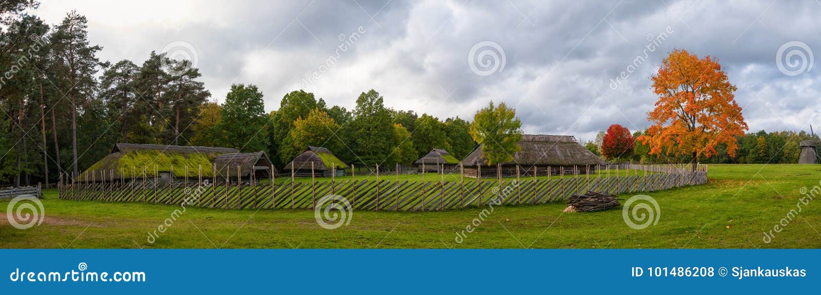 countryside panorama rumsiskes etnographic museum lithuania