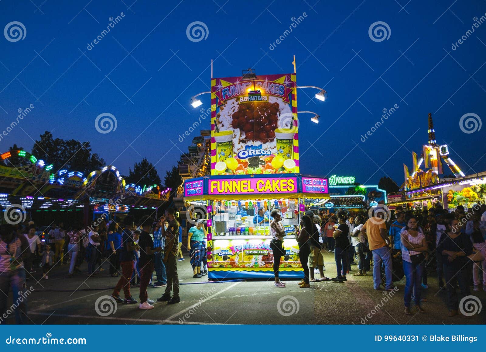 County Fair at Night, Games on the Midway Editorial Photo Image of