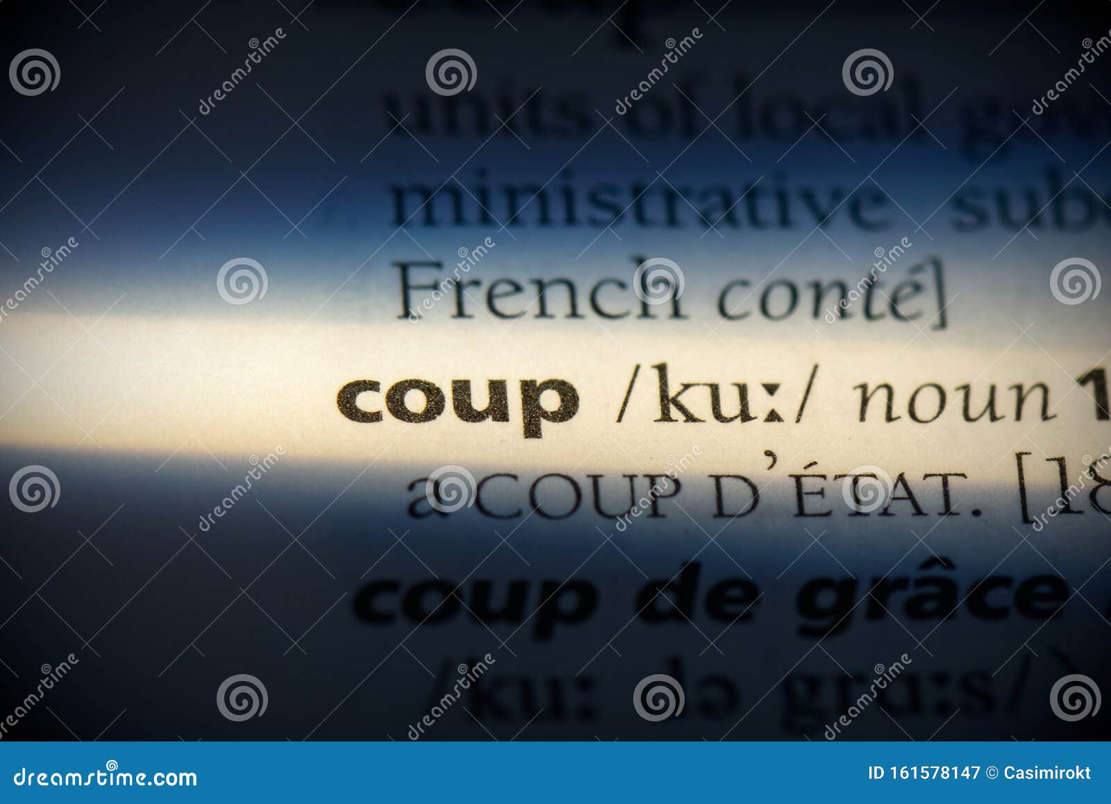 Coup stock image. Image of closeup, language, concept 161578147