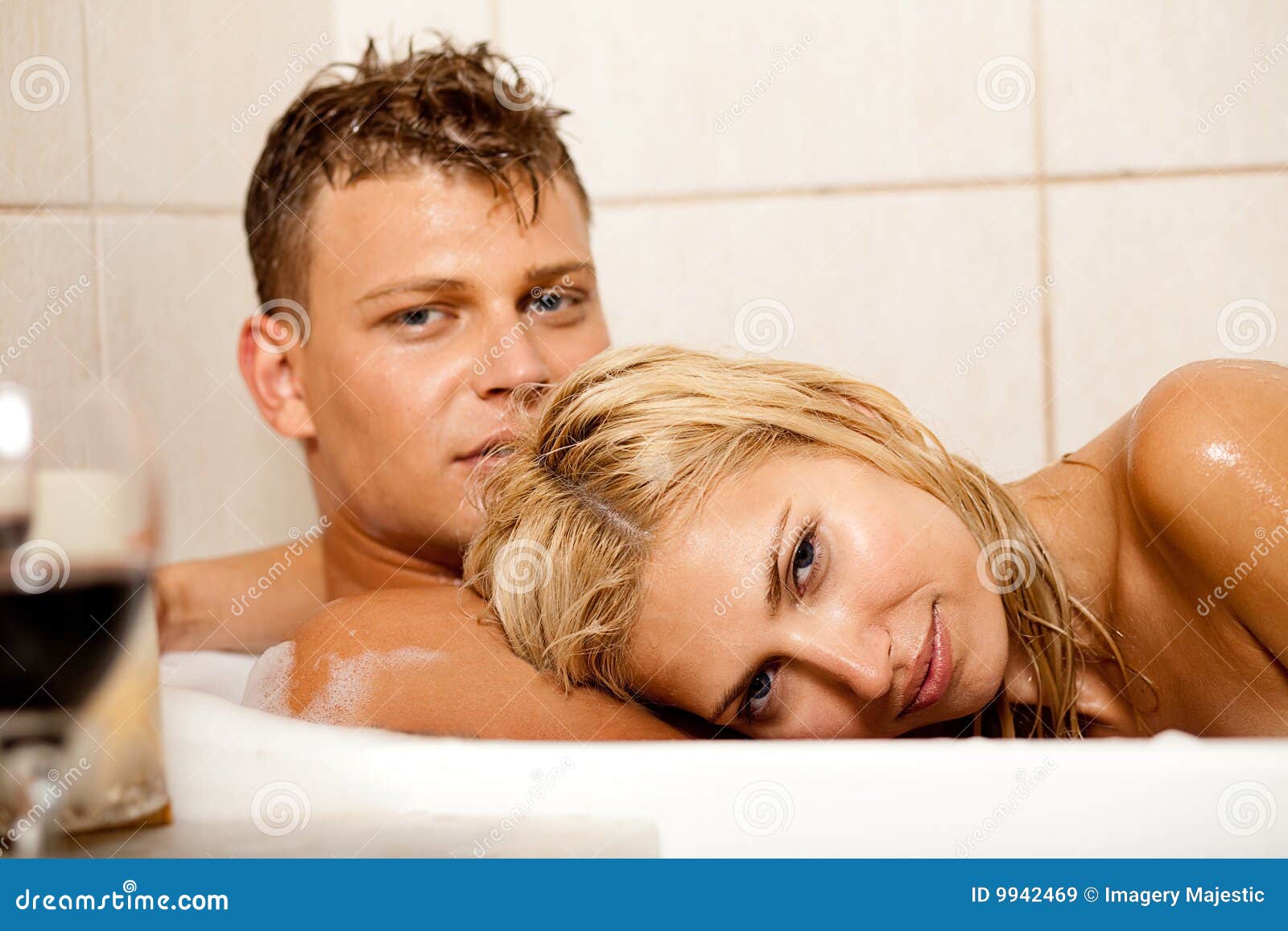 Naked Couple Bath