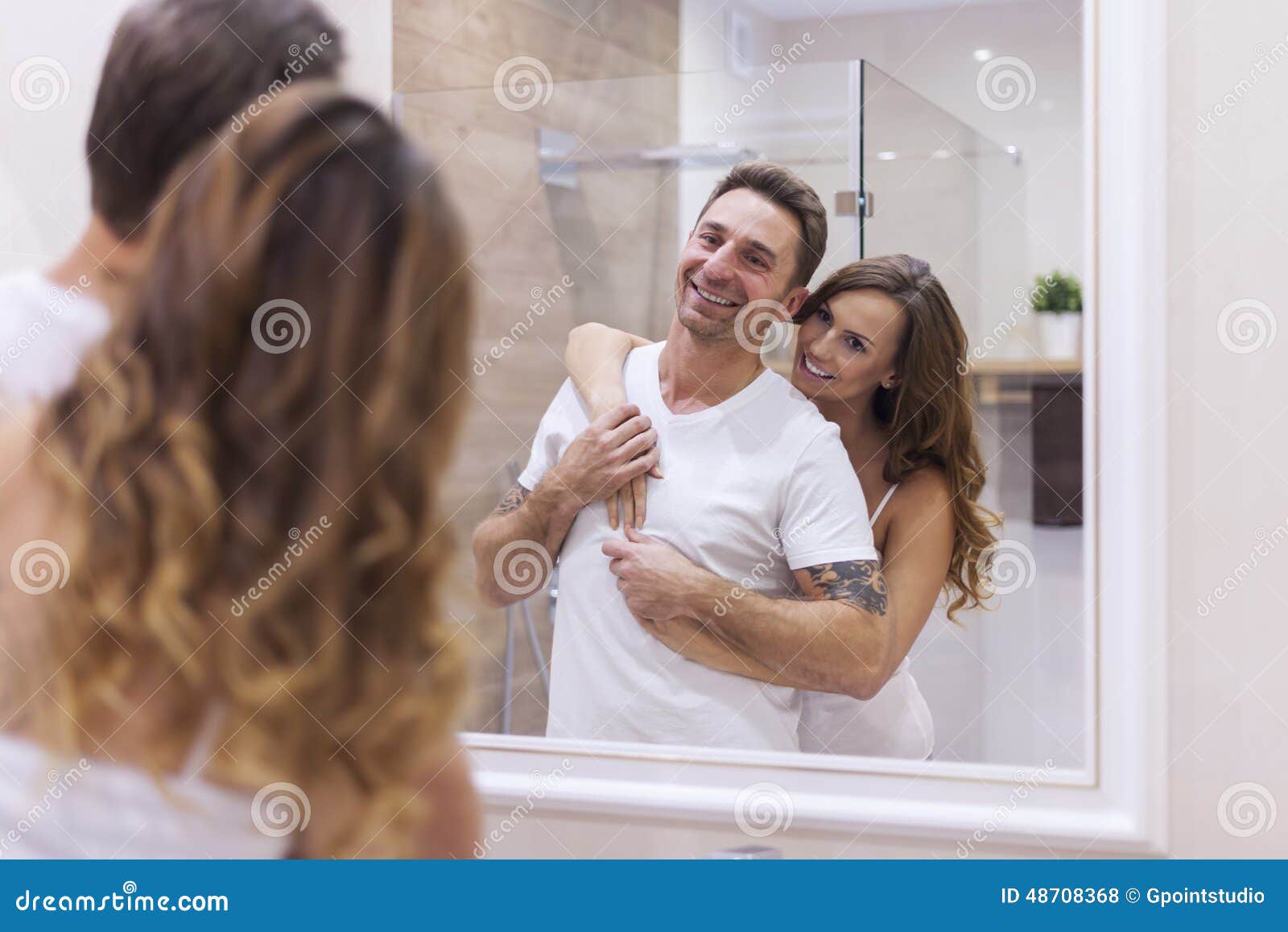 Couple In Bathroom Stock Photo Image Of Bathroom Family 48708368