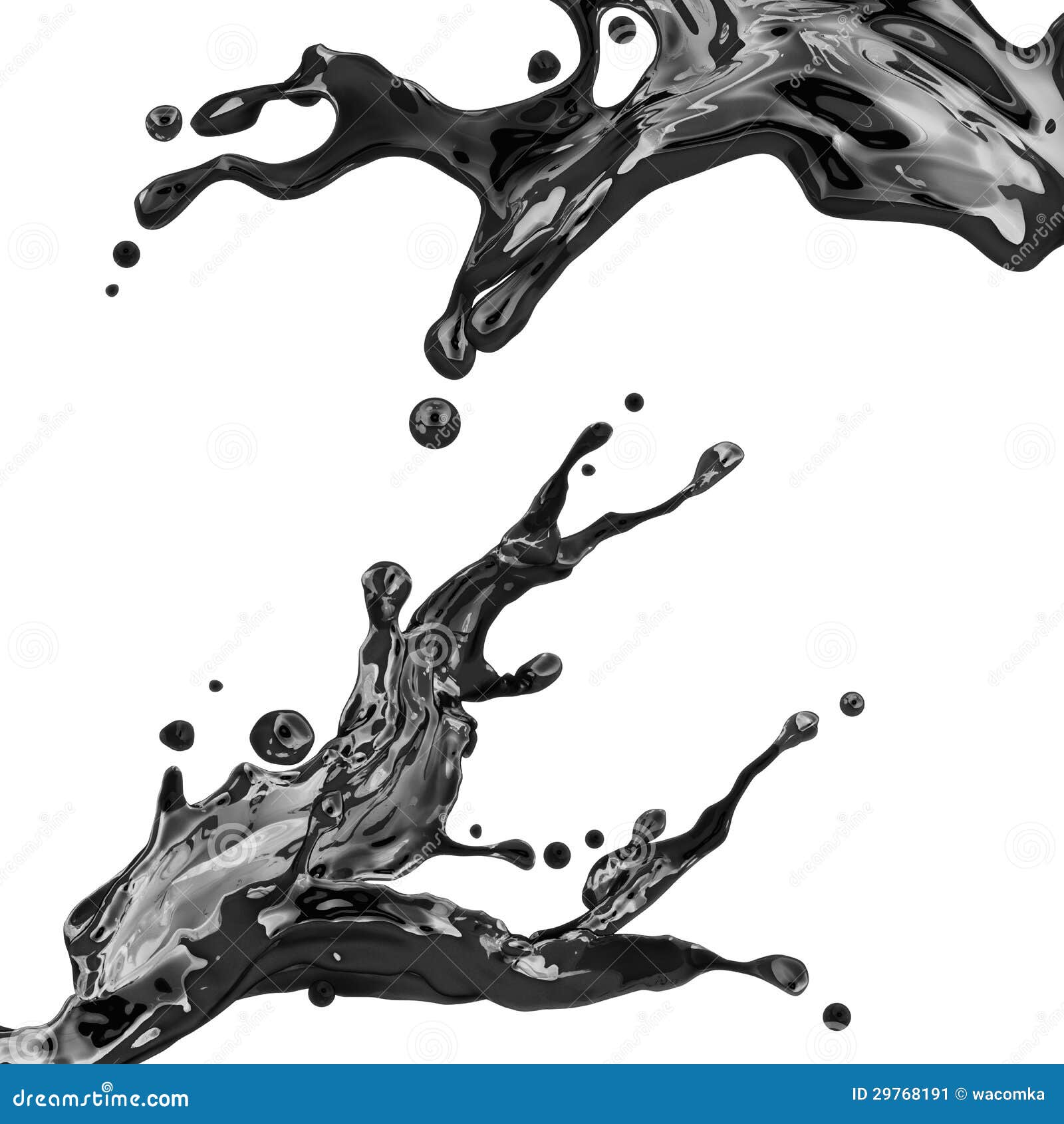Black Ink Or Oil Liquid Splash Stock Image - Image: 29768191
