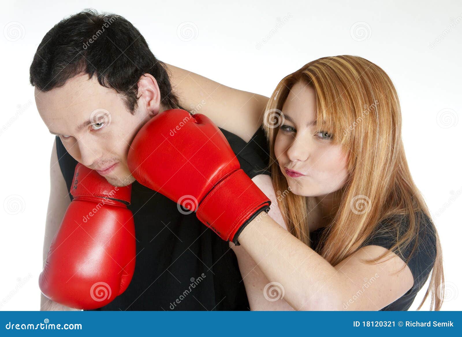 Couple with boxing gloves stock image. Image of boxer 18120321
