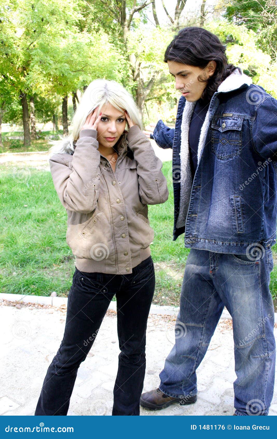 Couple breaking up stock photo. Image of love, blond, alone - 1481176