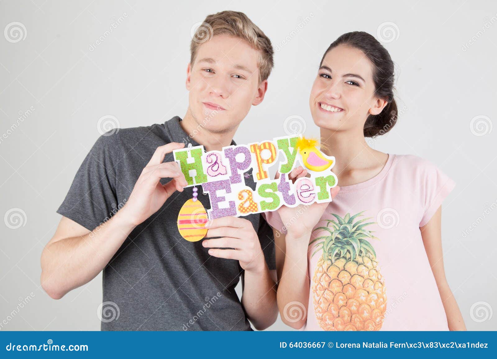 Couple celebrating easter stock image. Image of years 64036667