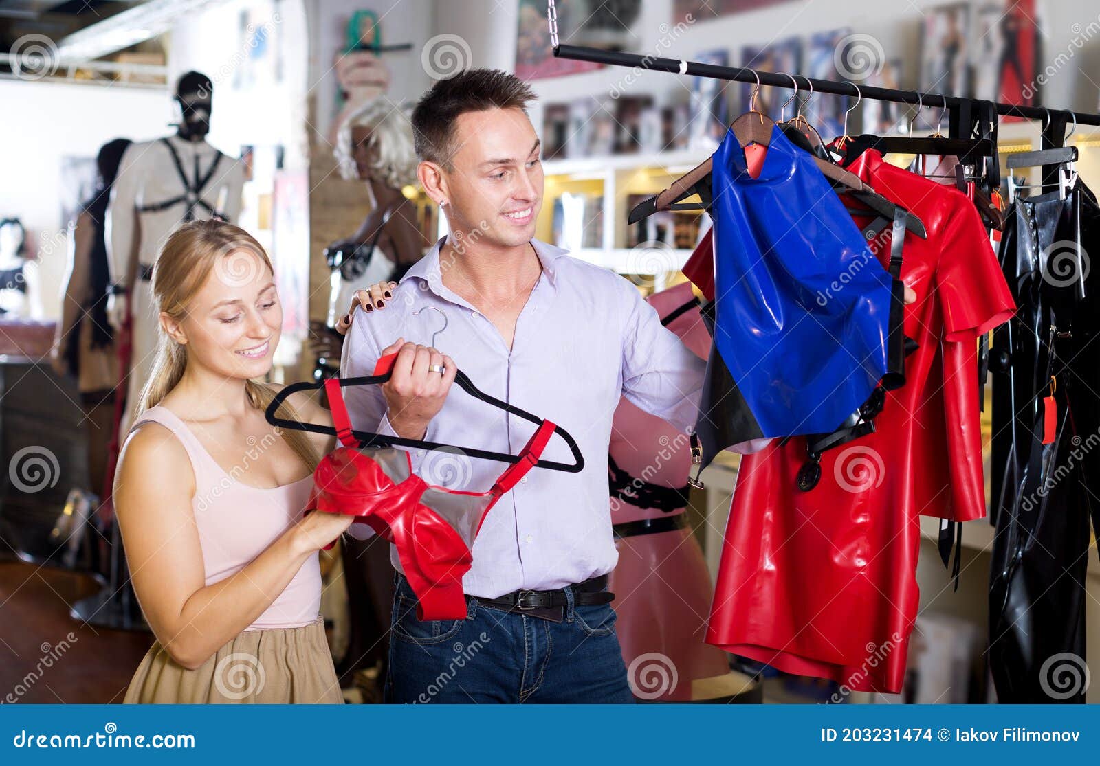 Modern And Fashionable Interior Of Underwear Shop Stock Photo