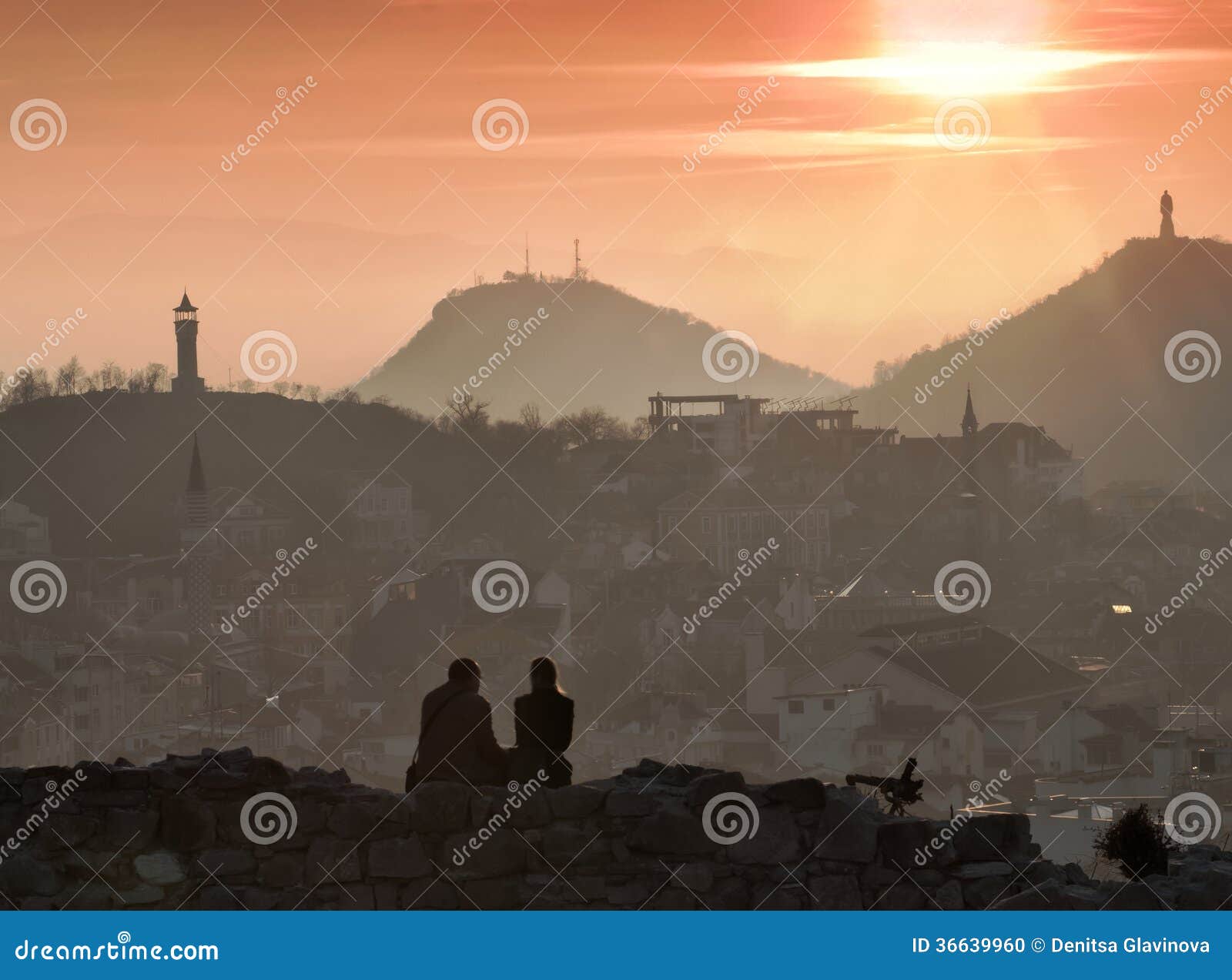 Couple on city background stock photo. Image of landscape 36639960