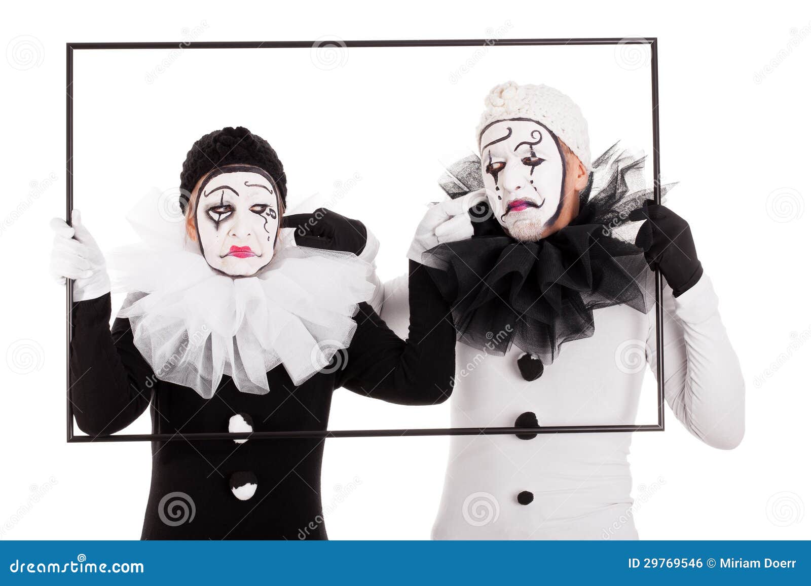 Two Clowns in a Frame Cant Hear Each Other Stock Photo - Image of cute ...