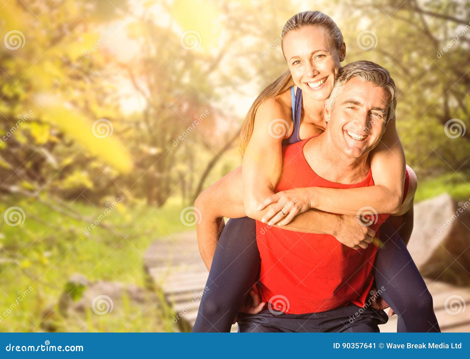 Couple Doing Sport Together . Stock Image Image of animated