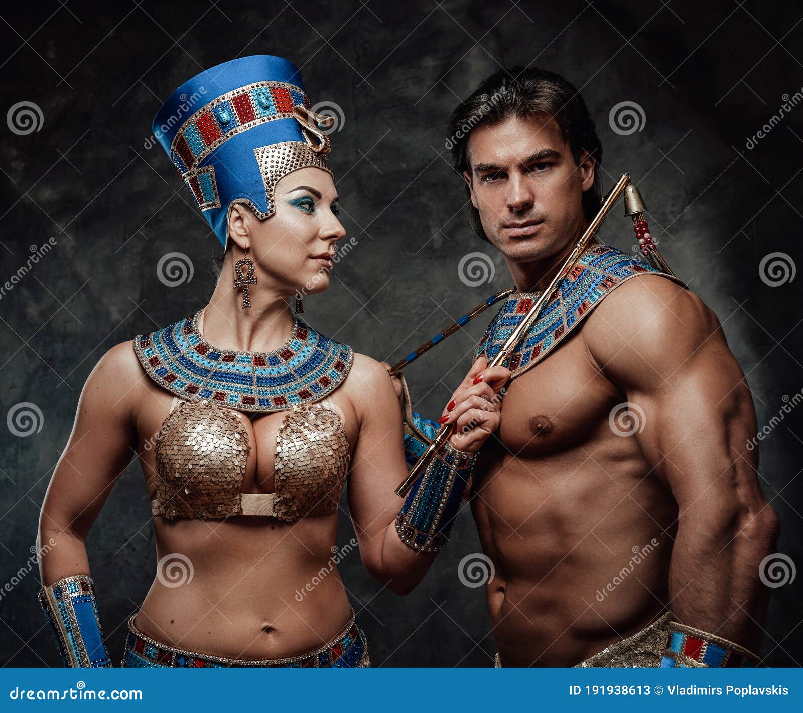 Models Dressed In Egyptian