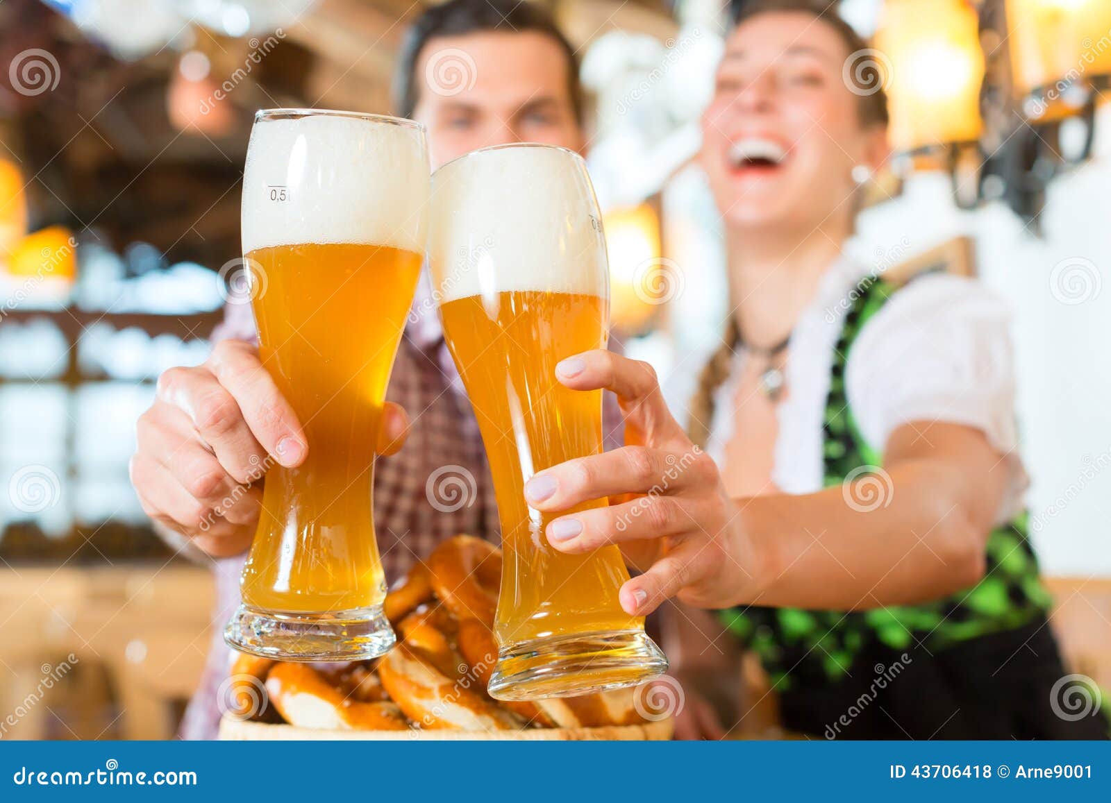Couple drinking wheat beer stock photo. Image of couple 43706418
