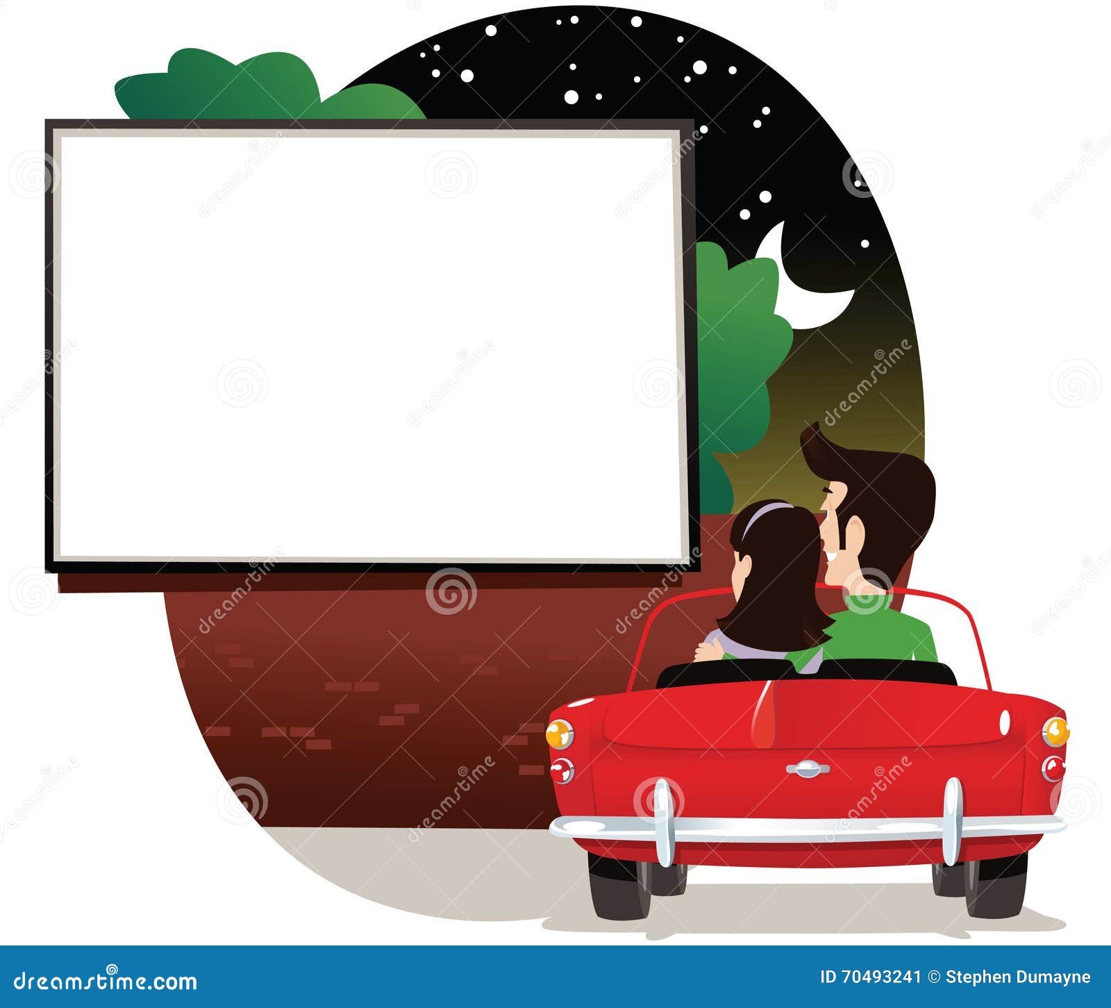 couple at drive in cinema