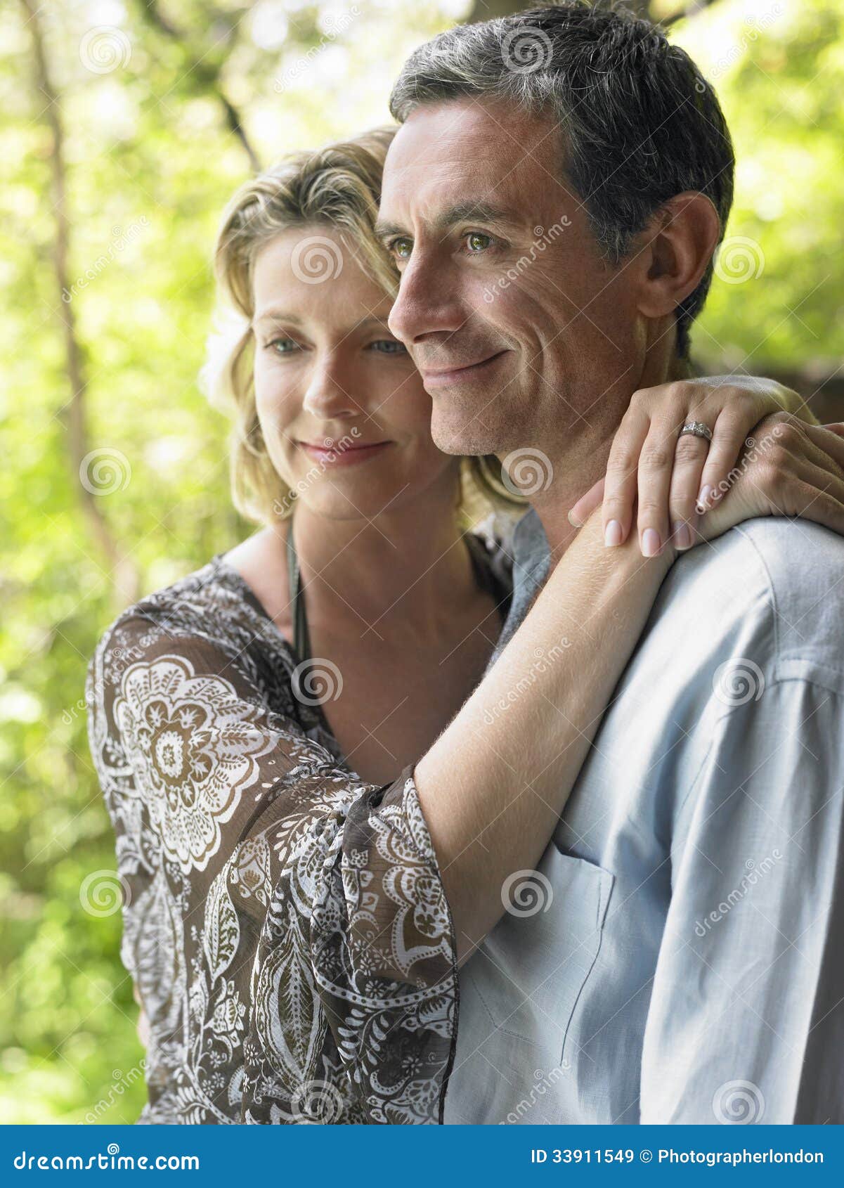 Couple Embracing Outdoors stock image. Image of outdoors 33911549
