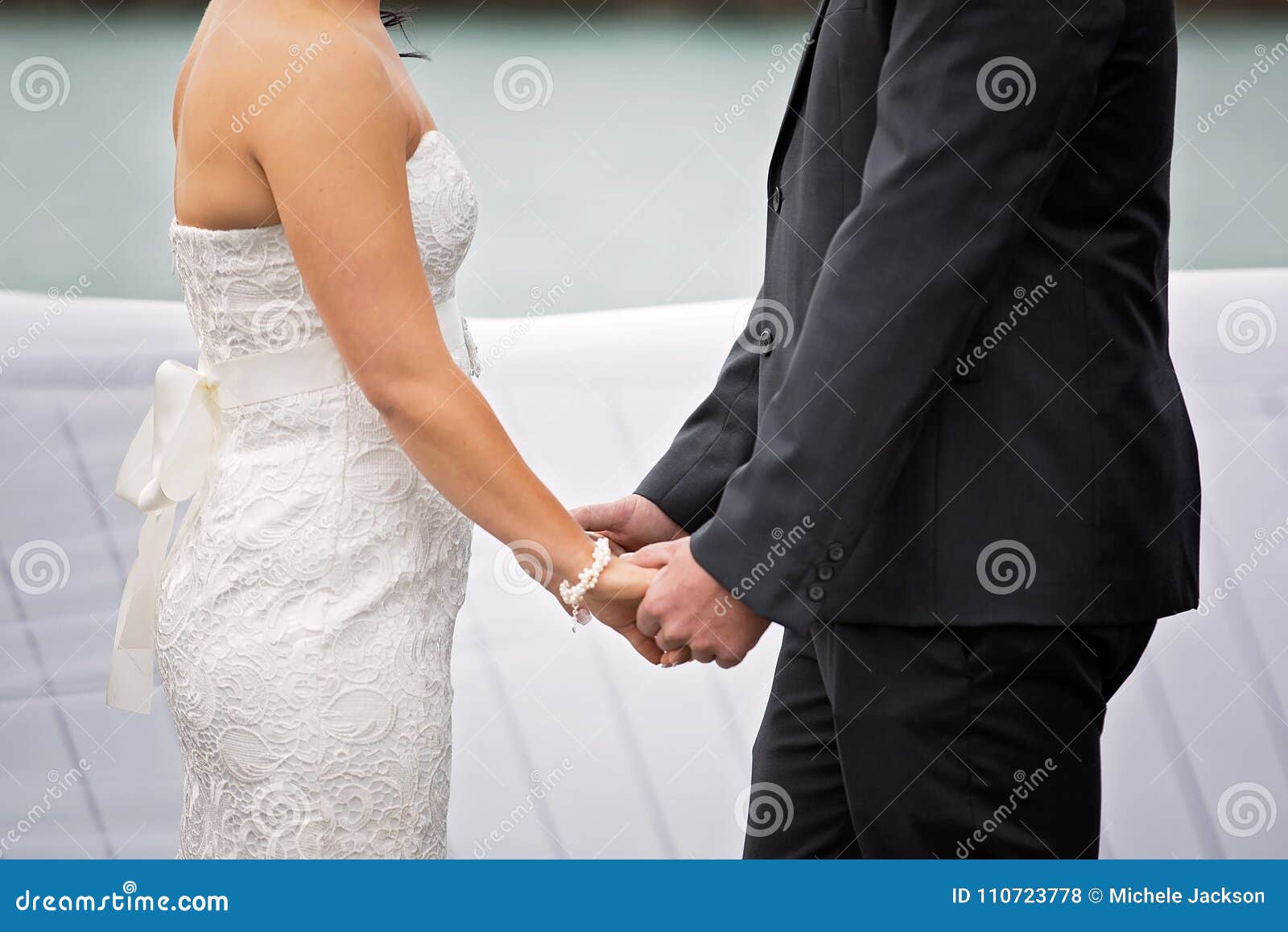 Couple Exchanging Wedding Vows Stock Photo Image Of Bride