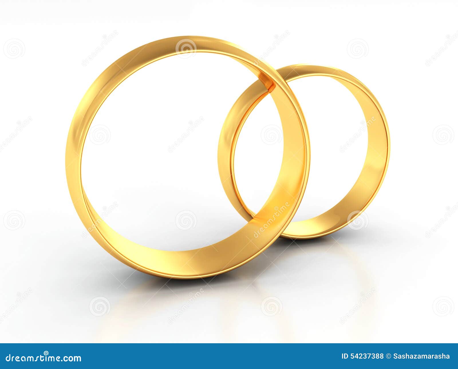 Couple of Gold Wedding Rings on White Background Stock Photo Image of
