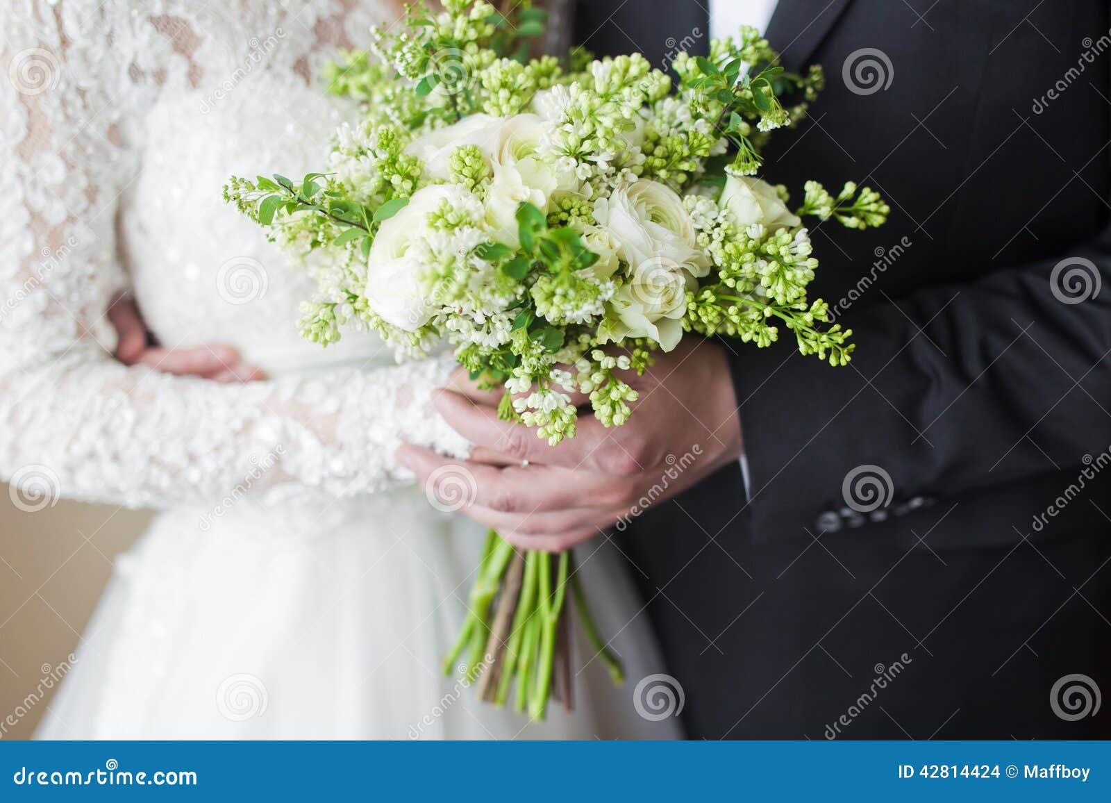 Couple hands on wedding stock photo. Image of people - 42814424