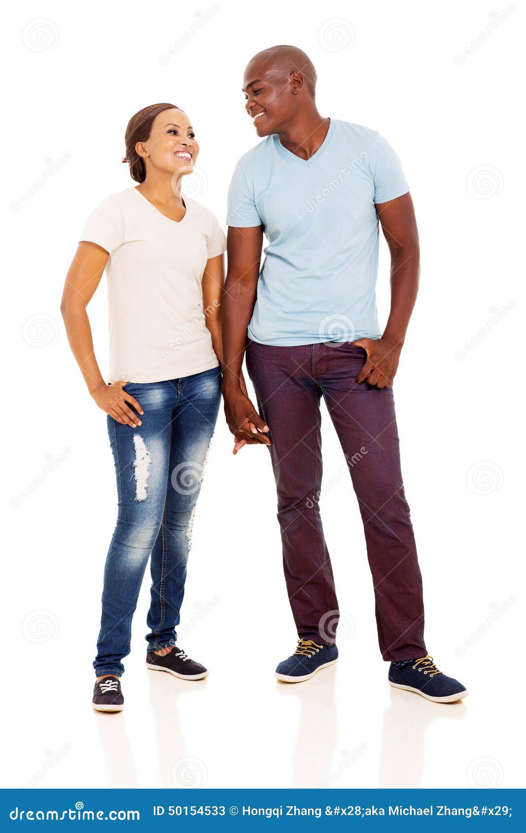 Couple holding hands stock image. Image of african, american 50154533