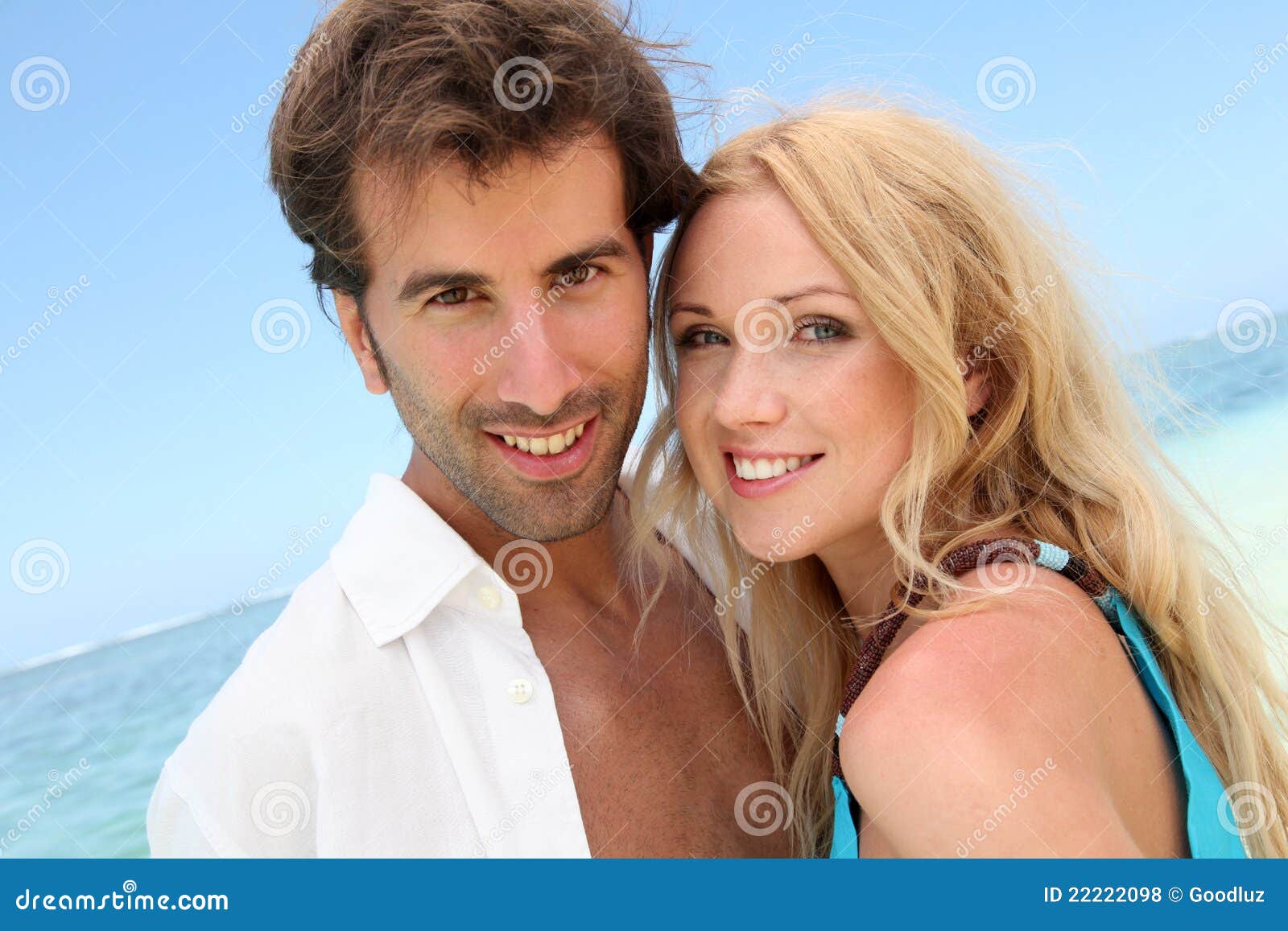 Couple on holidays stock photo. Image of beach, romence 22222098
