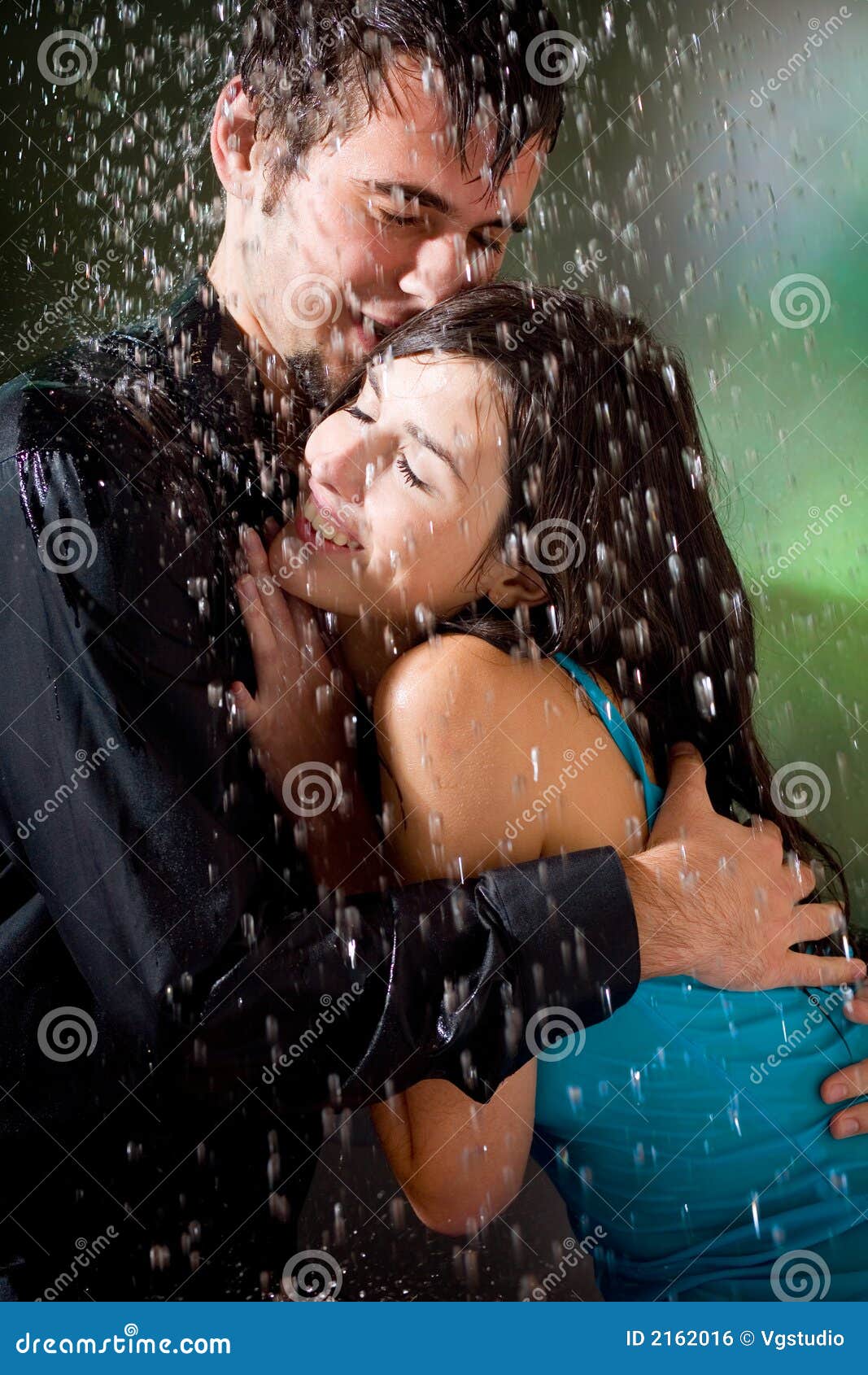 Couple Hugging Under a Rain Stock Photo - Image of erotica ...