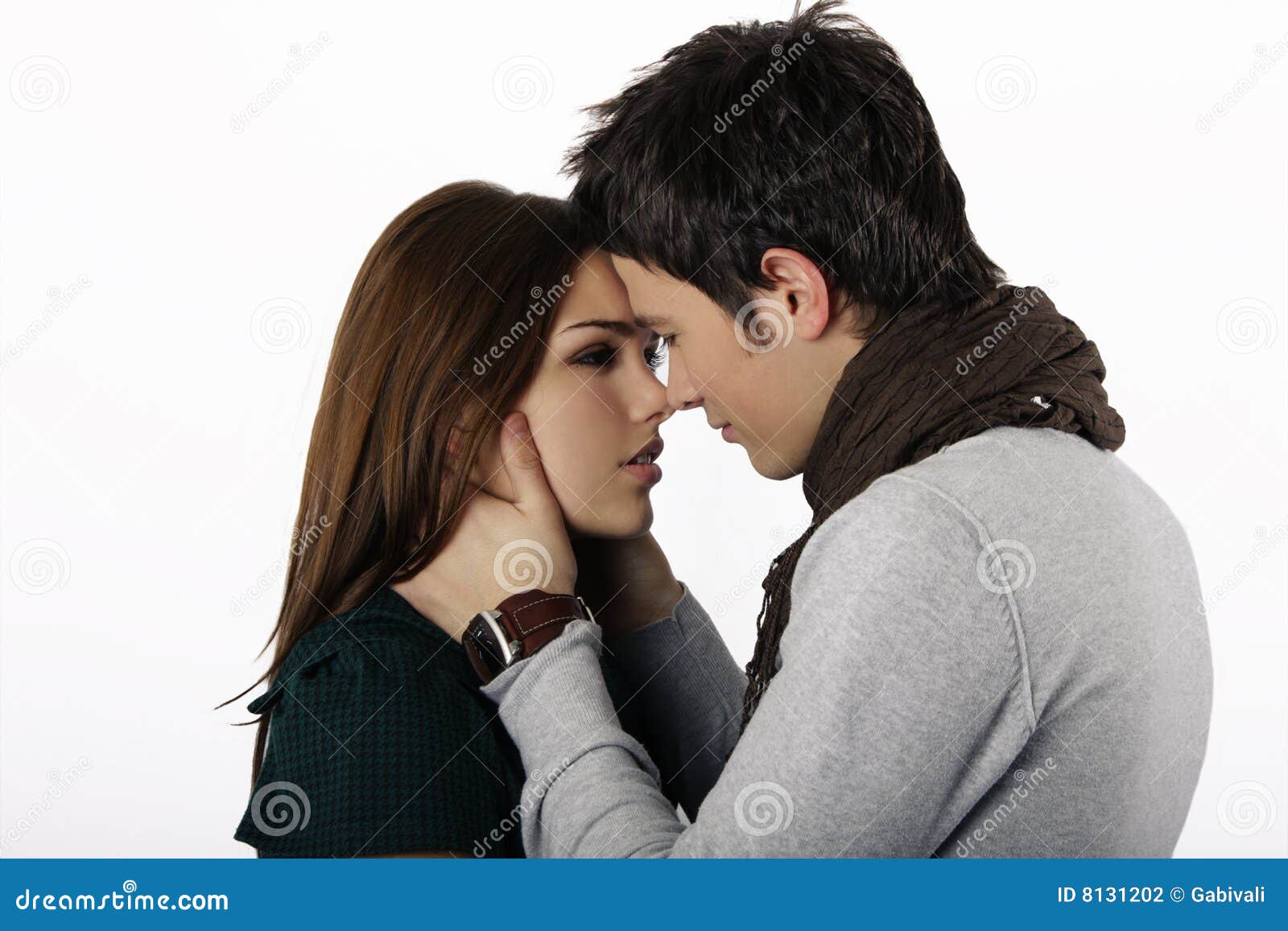 Couple almost kissing stock photo. Image of beauty, girl 8131202