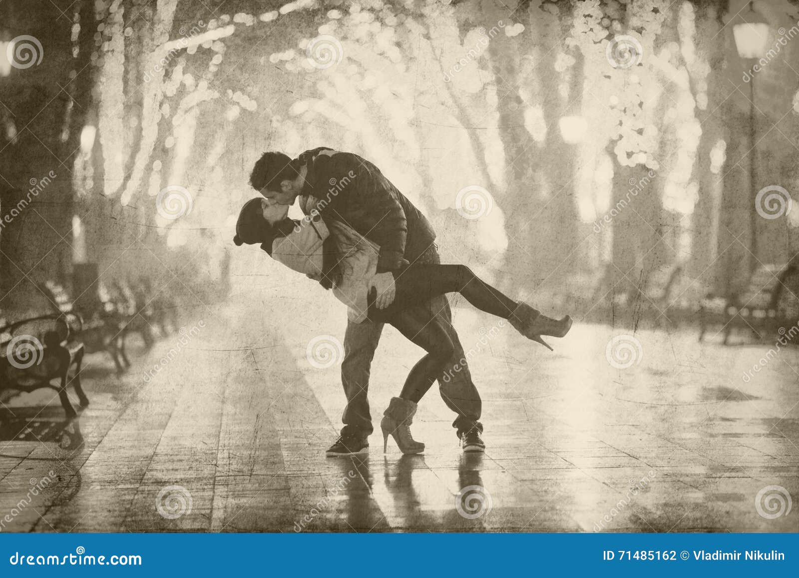 Couple kissing stock photo. Image of peaceful, alley 71485162