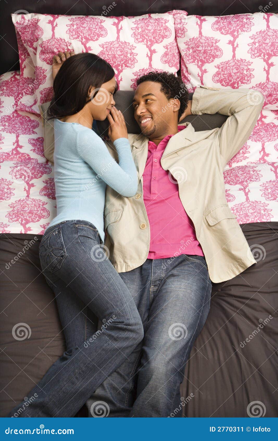 Couple Laying On Bed. Stock Image - Image: 2770311 Couple Laying On Bed. Stock Image - Image: 2770311
