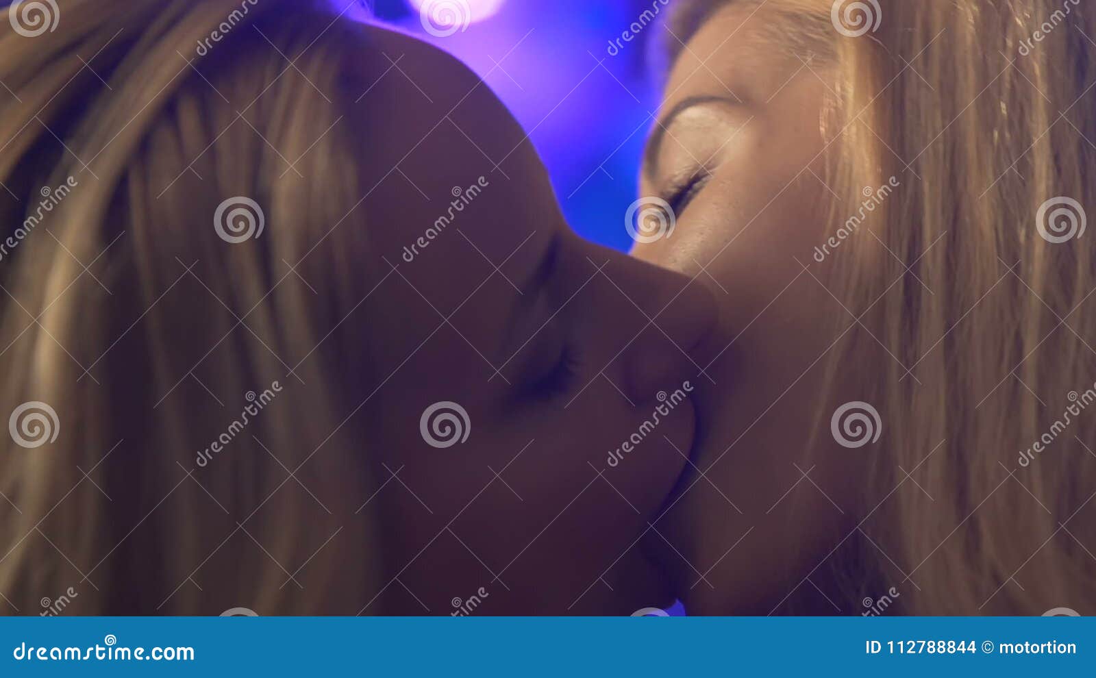 Lesbian dance and kiss