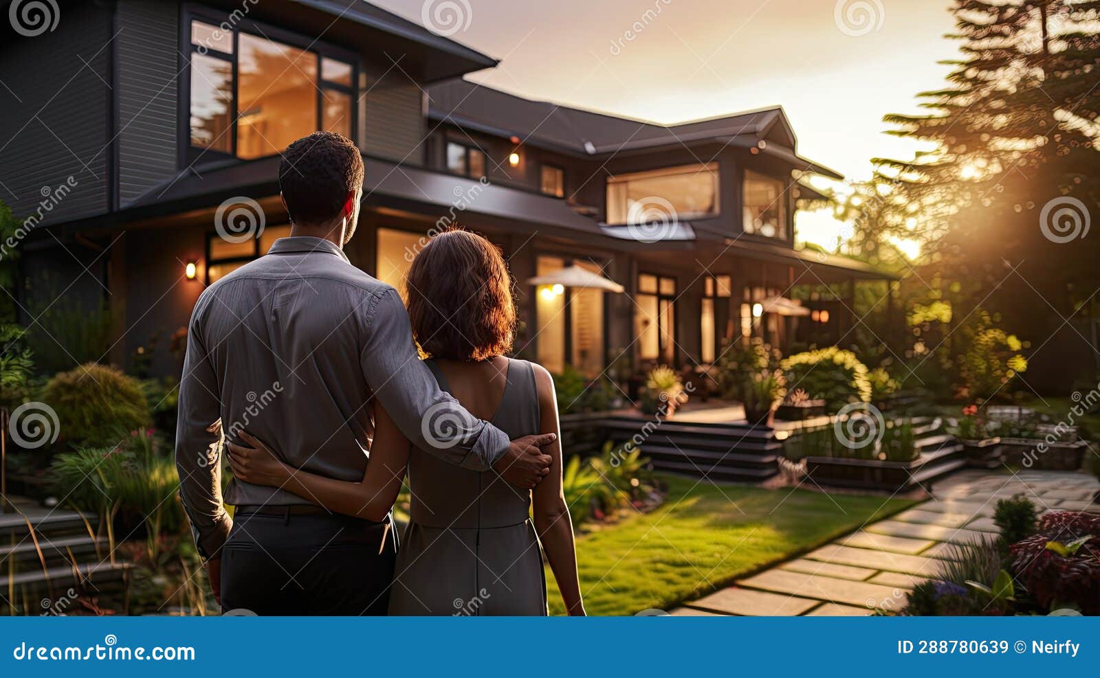 couple looking at new house