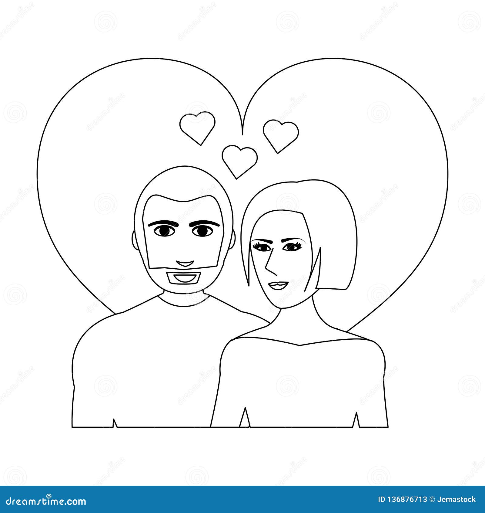 Couple in love stock vector. Illustration of couple - 136876713