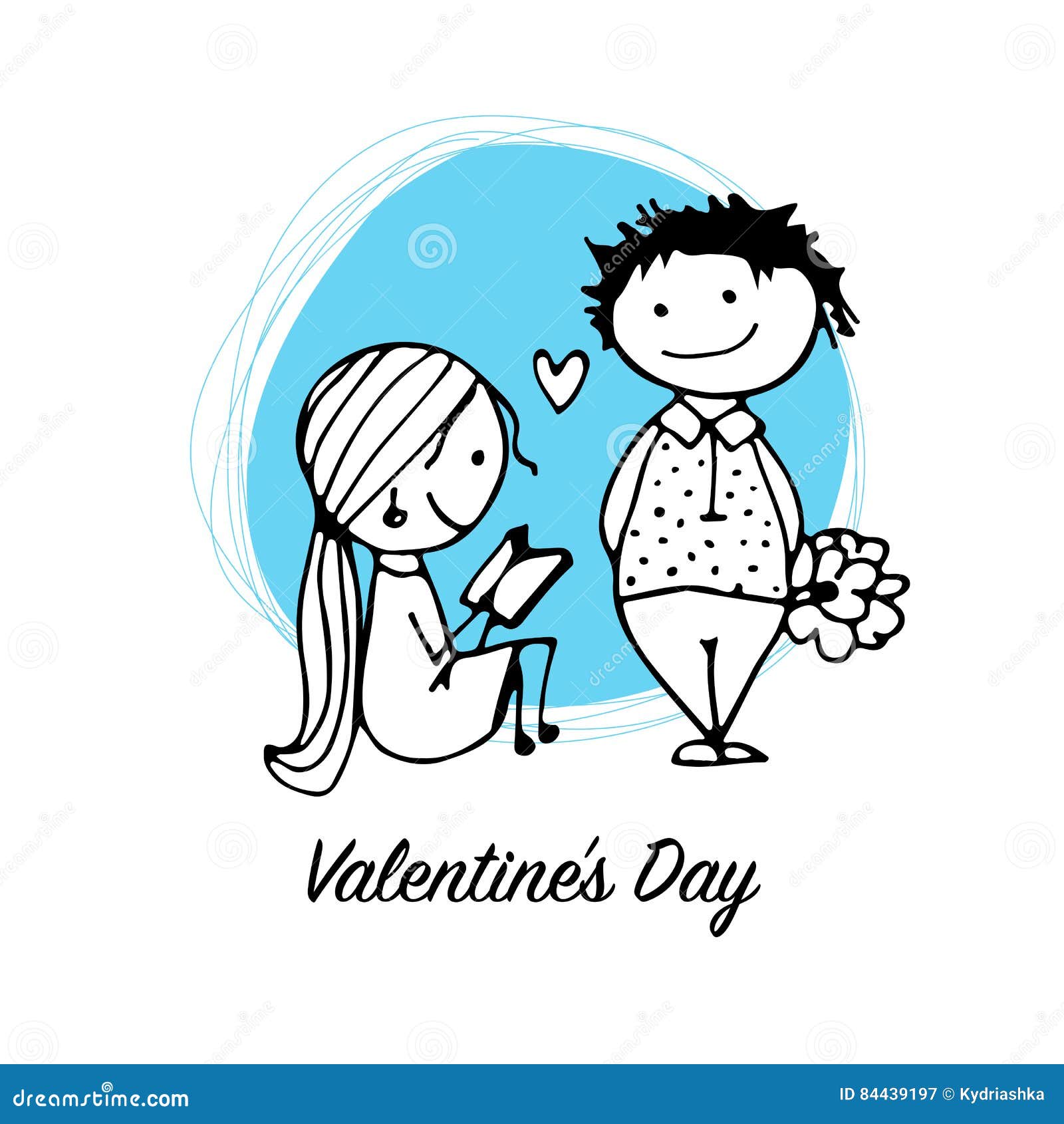 Couple In Love Together, Valentine Sketch For Your Design Stock Clipart |  Royalty-Free | FreeImages