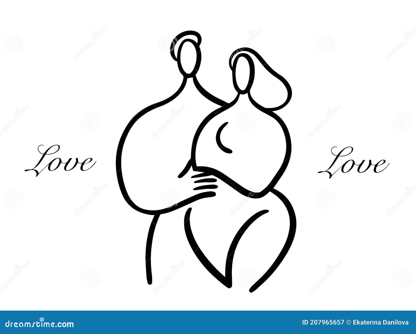 Free Vector  Romantic couple drawing