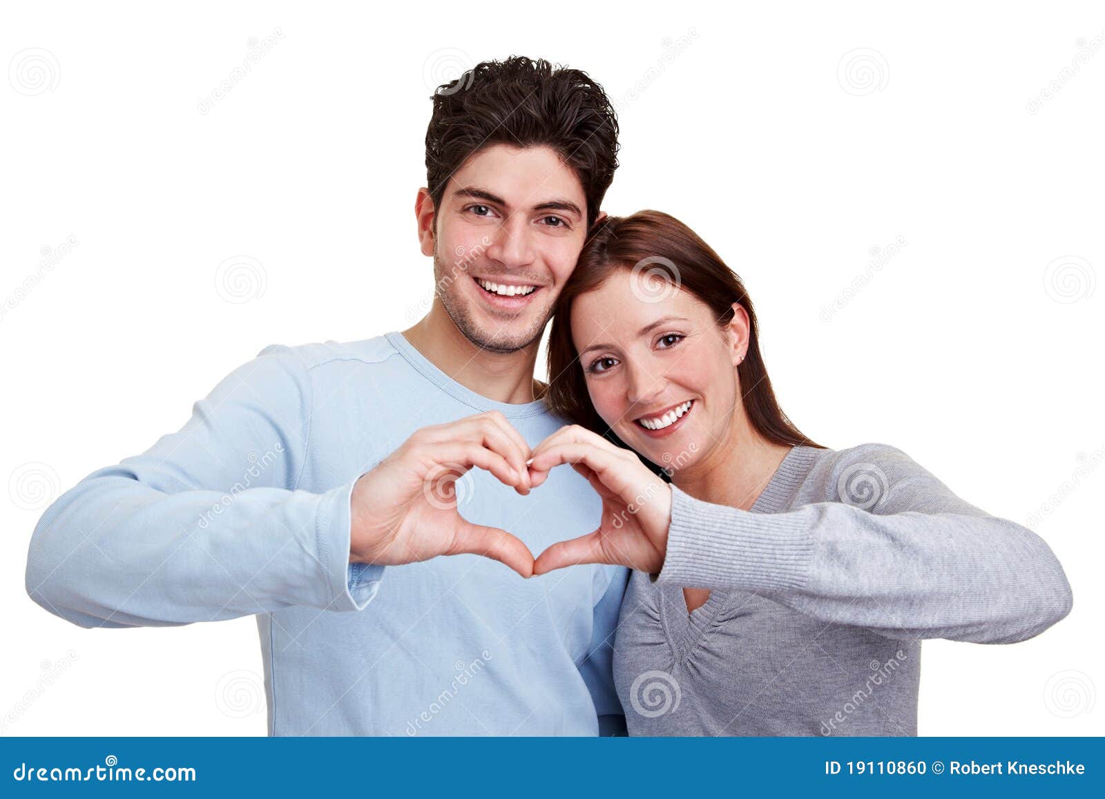 Couple in Love Showing Heart Stock Photo Image of hold, heart 19110860