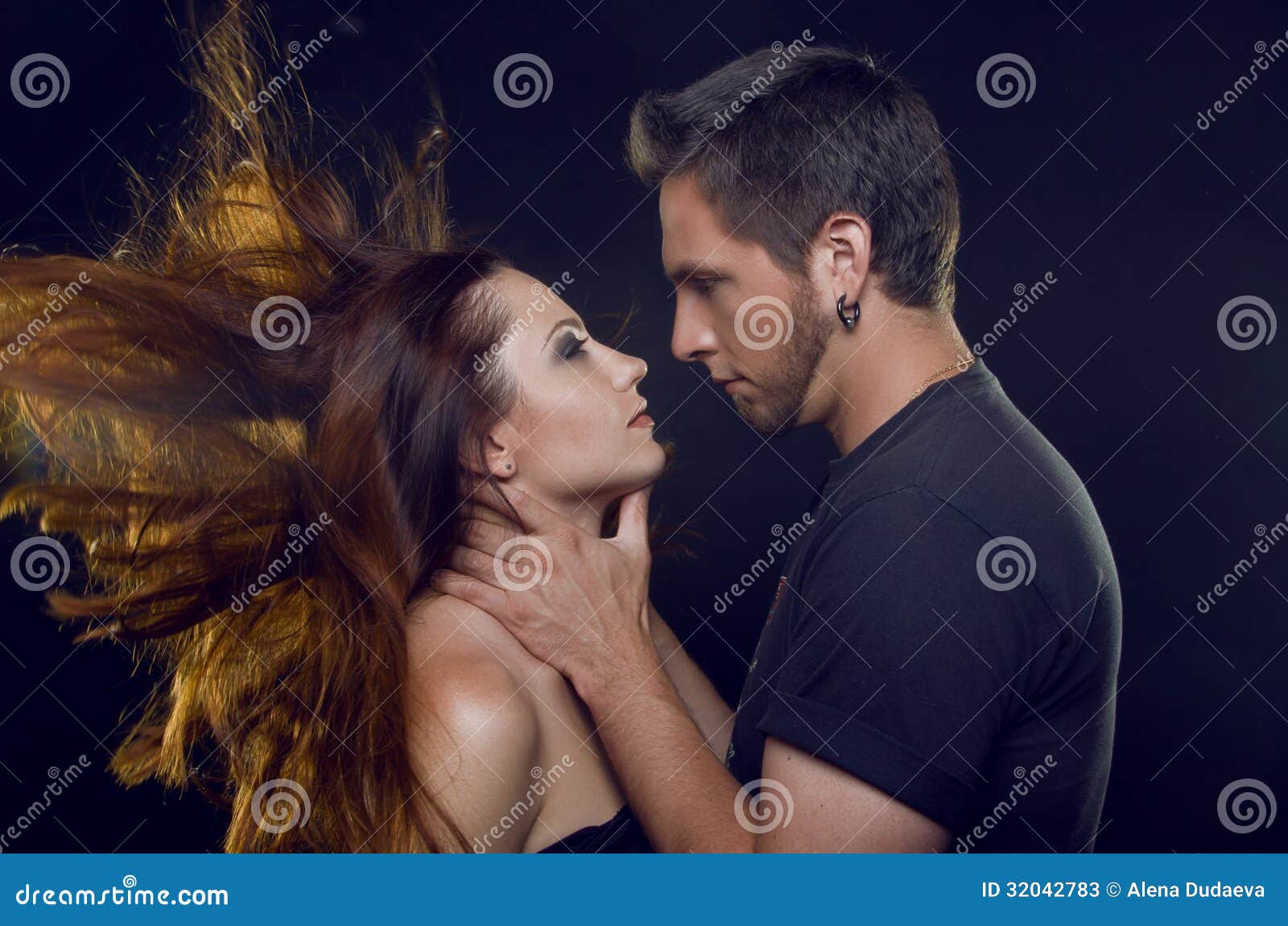 Romantic Couple Looking At Each Other Background, Profile Pictures