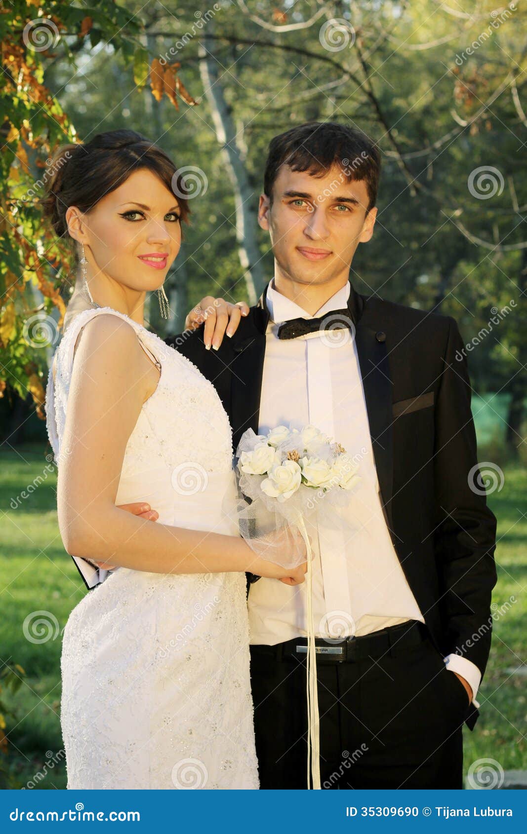 Couple married in nature stock photo. Image of young - 35309690