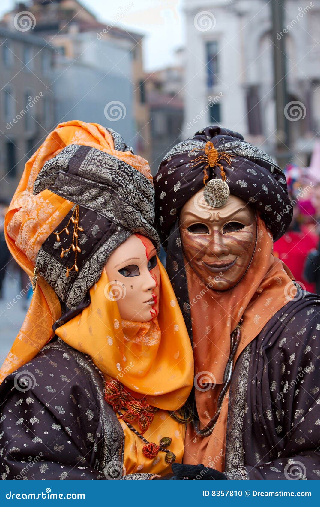 Couple Masks in Venice Carnival Editorial Image Image of people