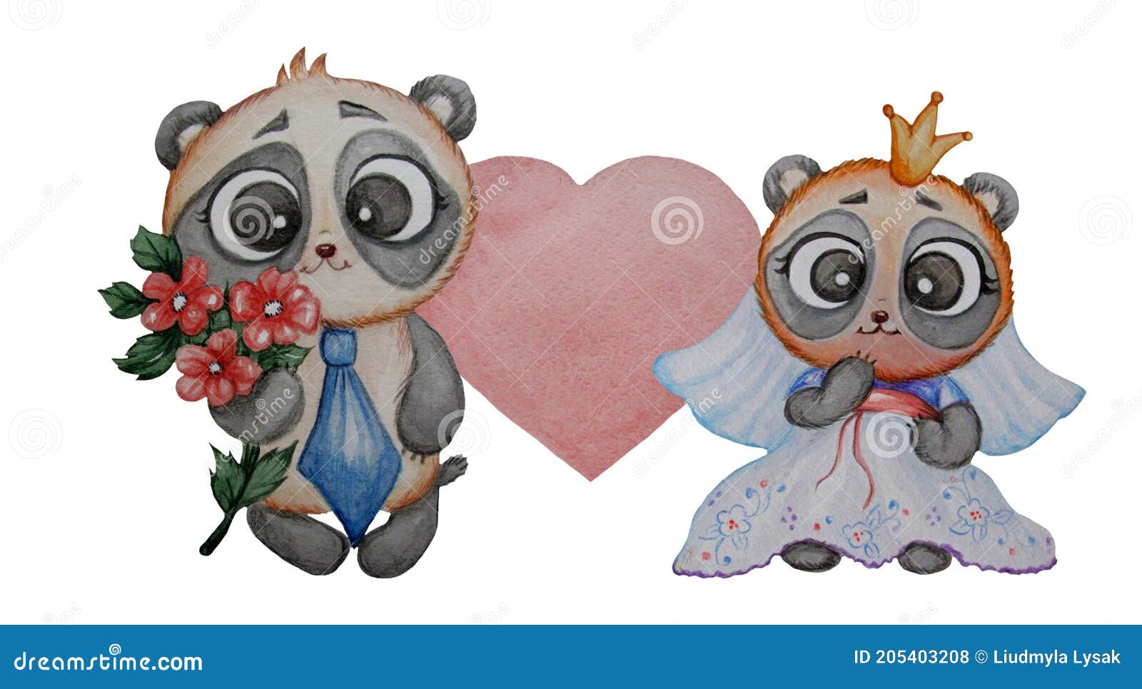 https://thumbs.dreamstime.com/z/couple-pandas-love-groom-tie-bouquet-red-flowers-bride-wedding-dress-veil-crown-background-large-heart-205403208.jpg