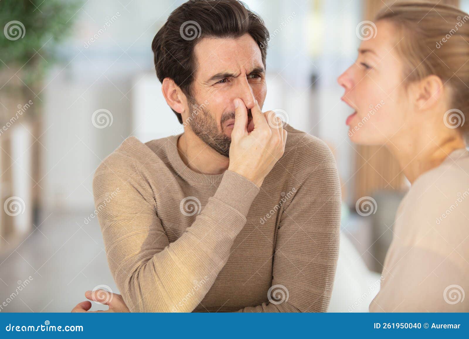 Couple with Problem Foot Odor Stock Photo Image of sofa, socks 261950040