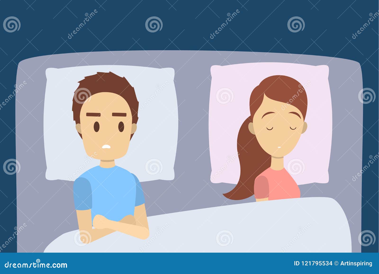 Couple with Problems in Relationship Stock Vector image