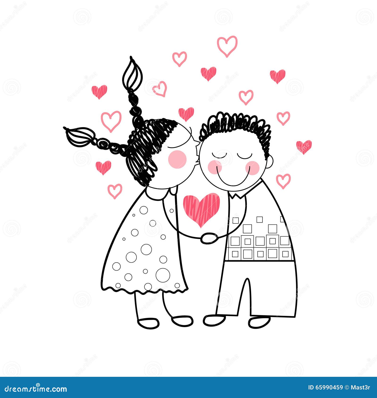 One single line drawing of young couple male... - Stock Illustration  [68208908] - PIXTA