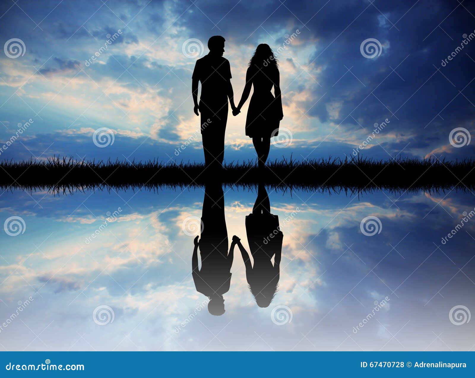 Sunset Couple Silhouette