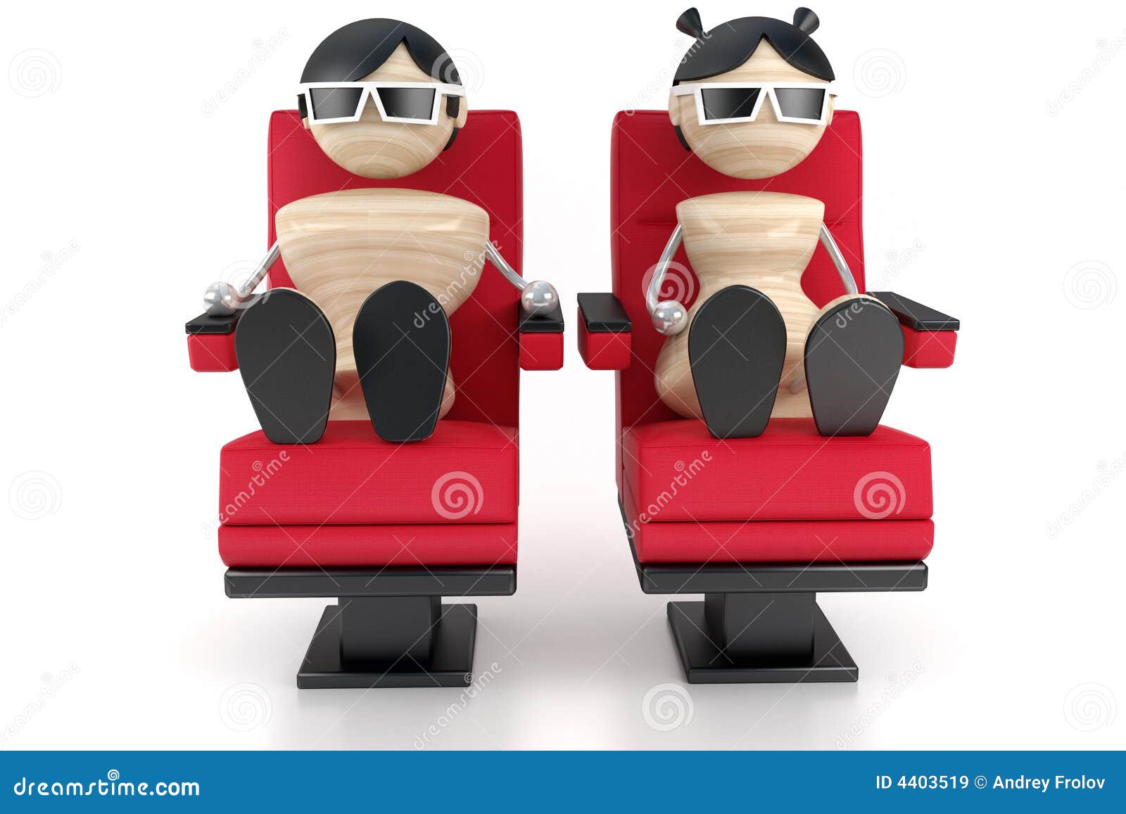 couple sits, looks the cinema