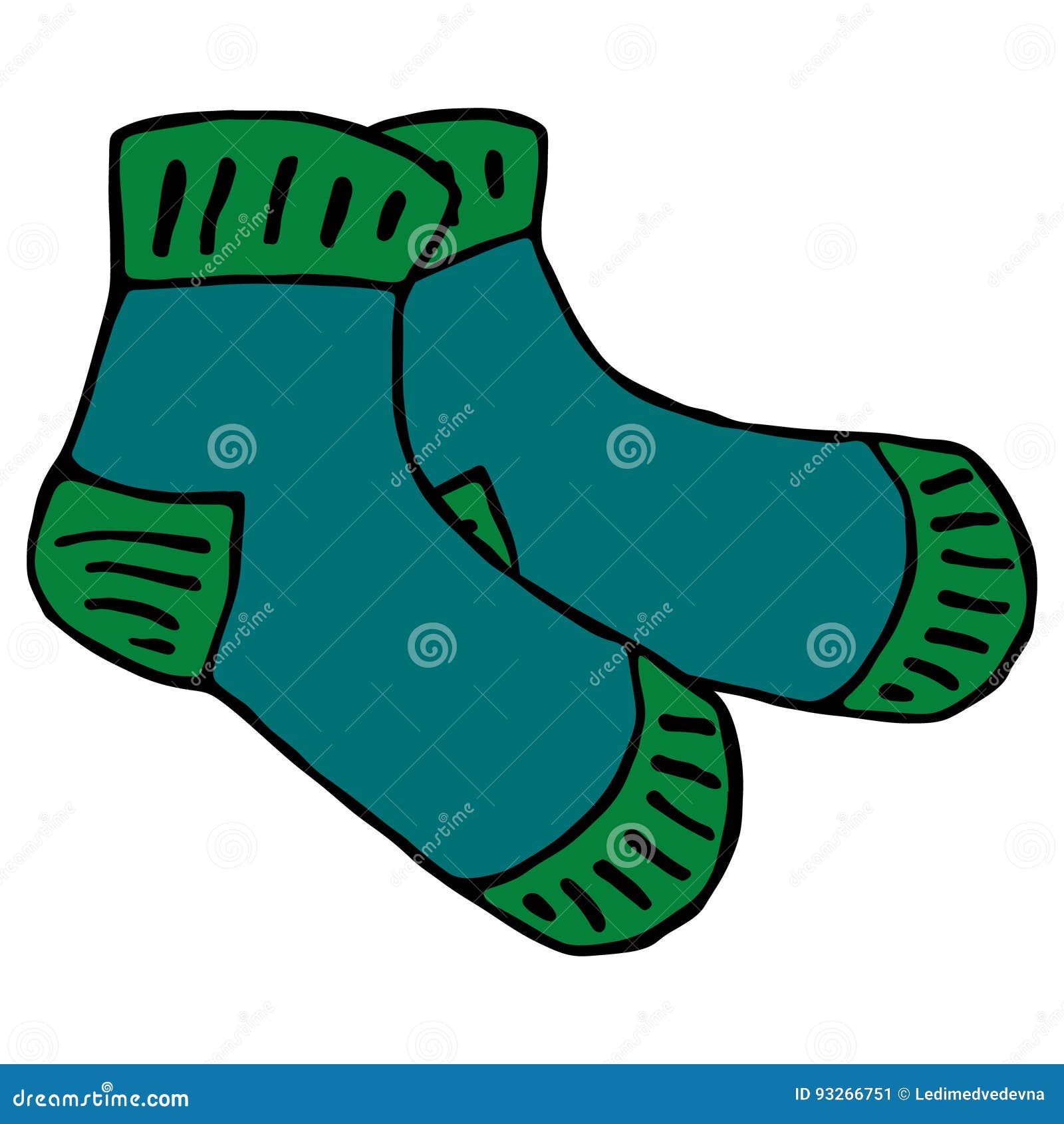 Couple of socks stock vector. Illustration of sign, cartoon - 93266751