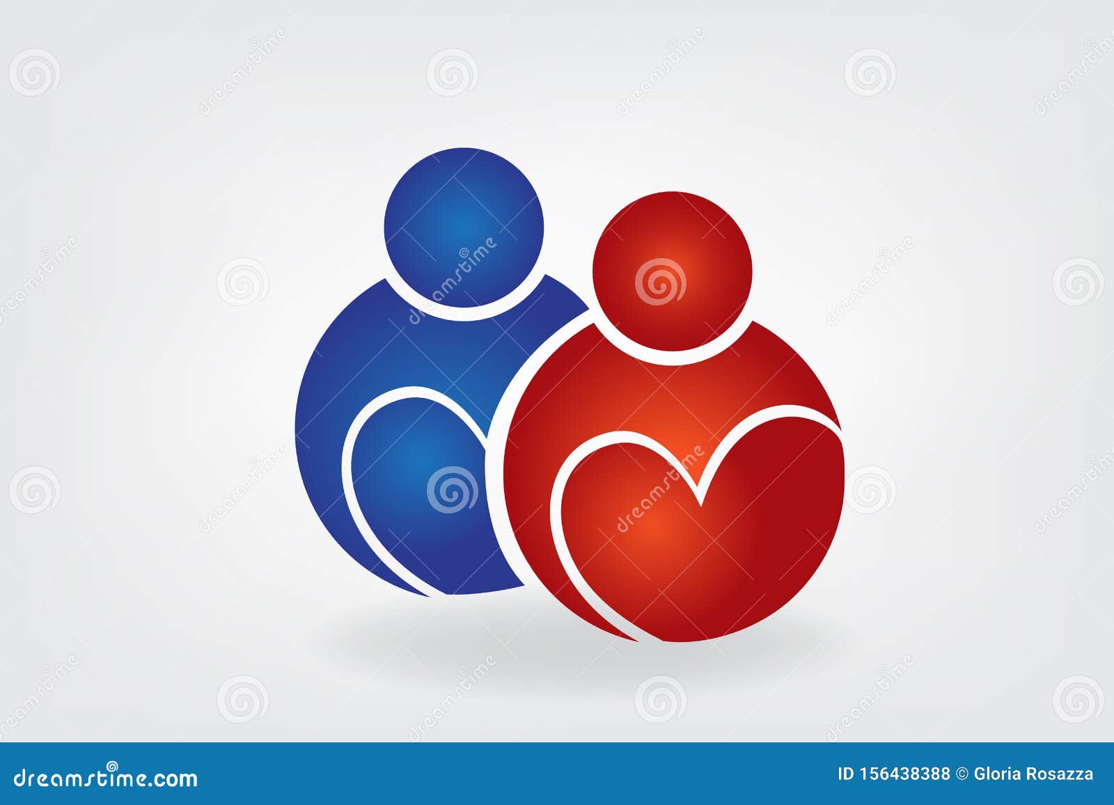 couple waiting a baby love heart logo icon 