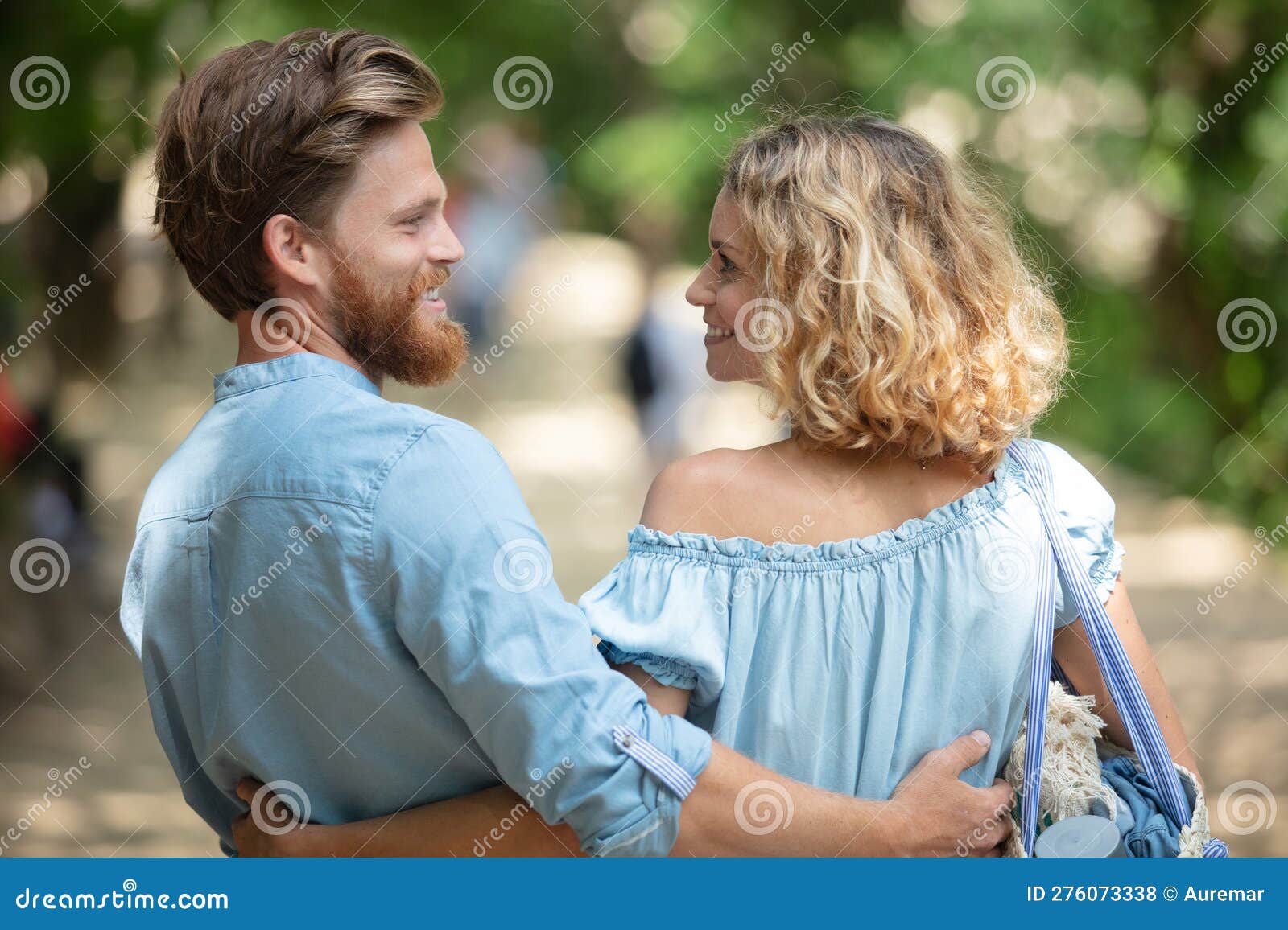 Couple Walking Hand in Hand in Park Stock Photo Image of hands, walk