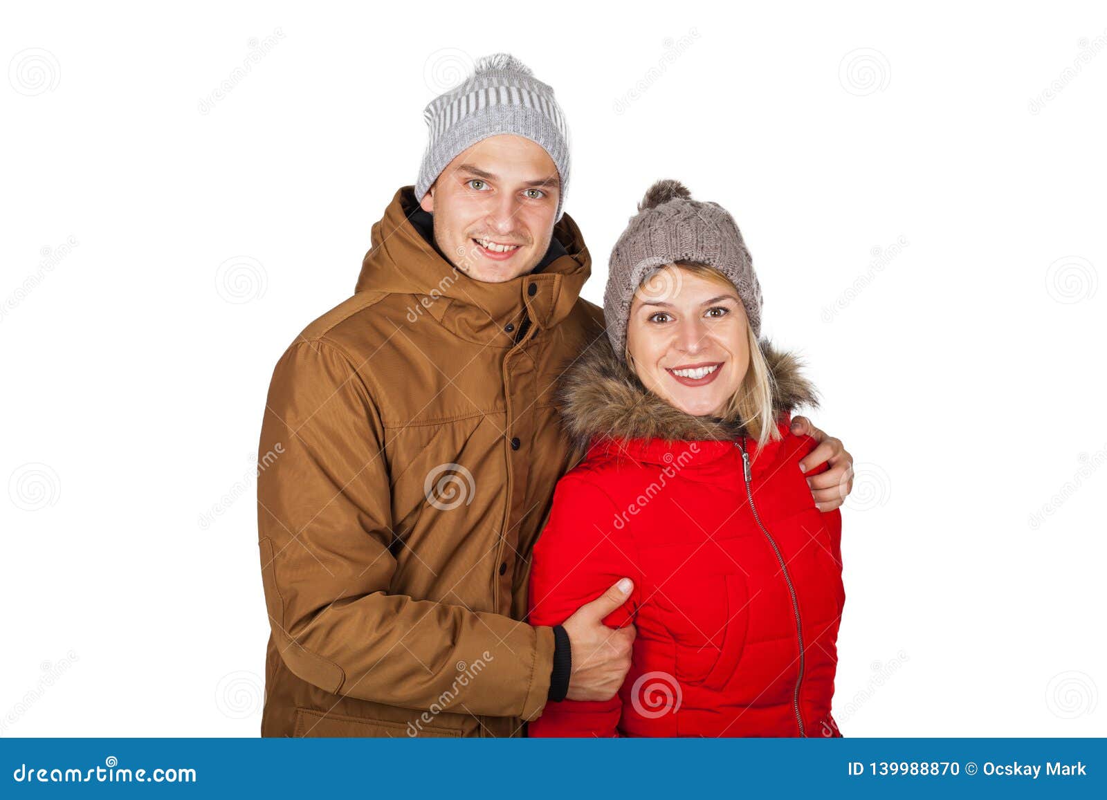 Couple Wearing Winter Clothing Stock Photo - Image of lifestyle ...