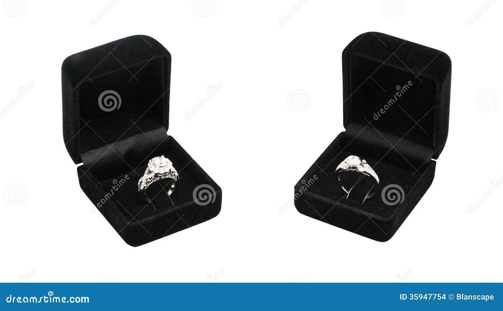 Couple Wedding Rings in Gift Boxes Stock Photo Image of beauty